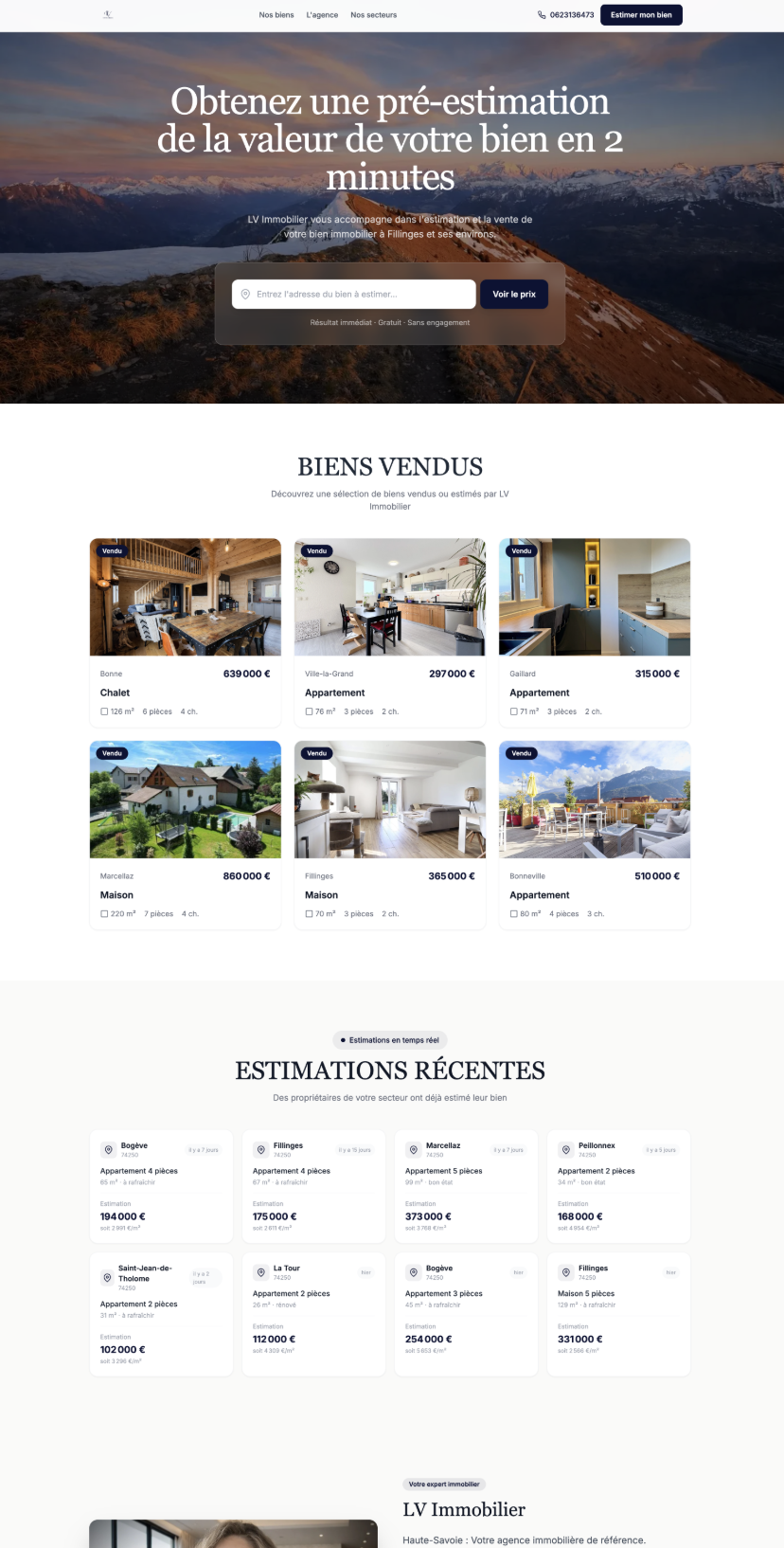 Votre landing page immobilière